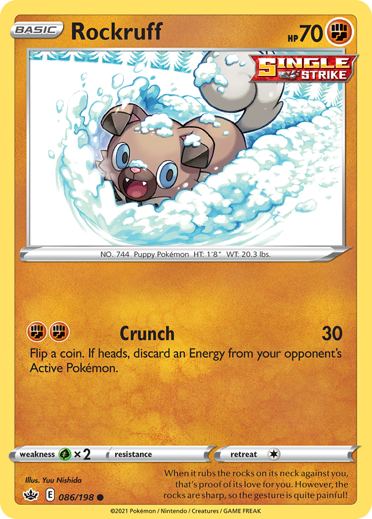 Chilling Reign Rockruff #86/198